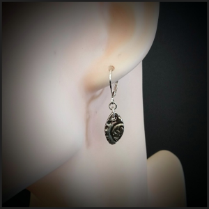 Boucles d'oreilles en argent fin No 2