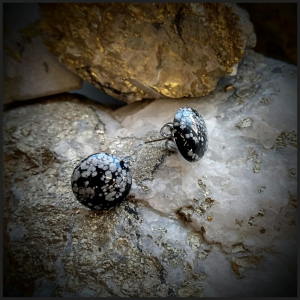 Obsidian earrings