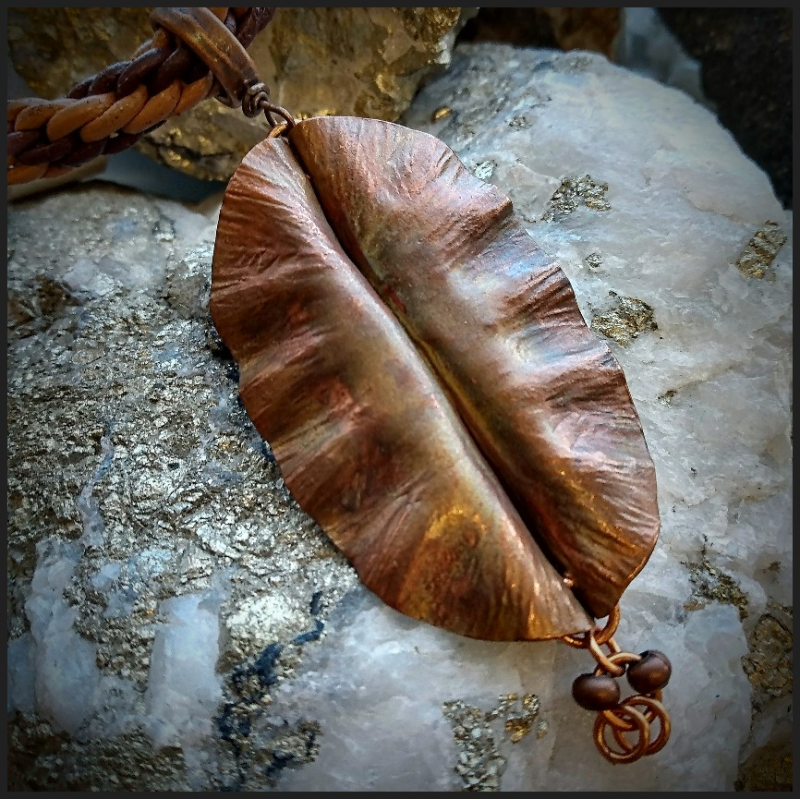 Copper and kuhumino necklace