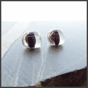 Fusion glass earrings No 24