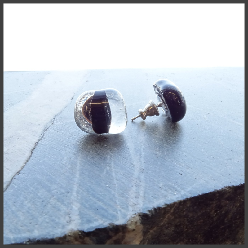 Fusion glass earrings No 24