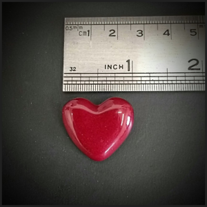 Broche en vitre coeur No 1