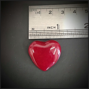 Heart glass brooch No 2