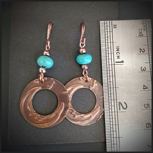 Copper earrings No 7