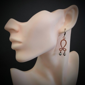 Egyptian style copper earrings