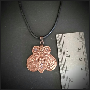 Bee shaped copper necklace