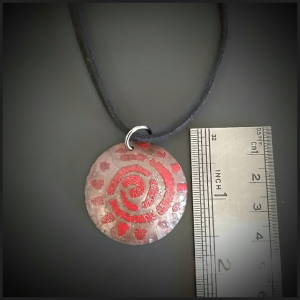 Enamelled brass necklace No 1