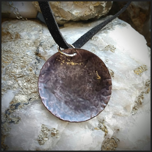 Enamelled brass necklace No 1