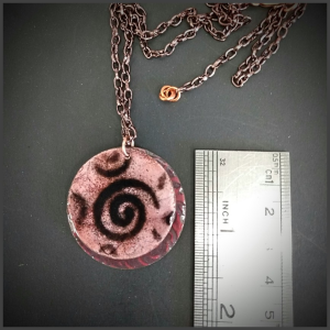 Enamelled copper necklace No 1