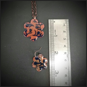 Enamelled copper necklace No 2