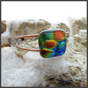 Glass and copper bracelet No 3