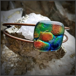 Glass and copper bracelet No 3